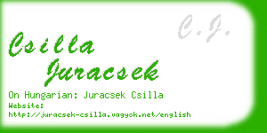 csilla juracsek business card